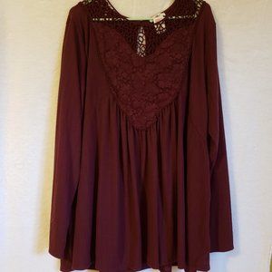 Floral Flowy Boho Western 2X Gee Gee top